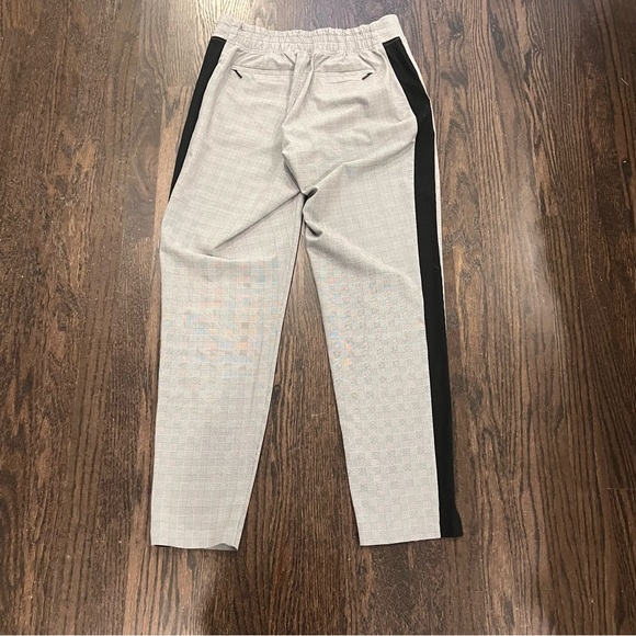 Athleta Brooklyn Ankle Pant 2 Grey Black Glen Plaid Black Side Stripe - Picture 8 of 9